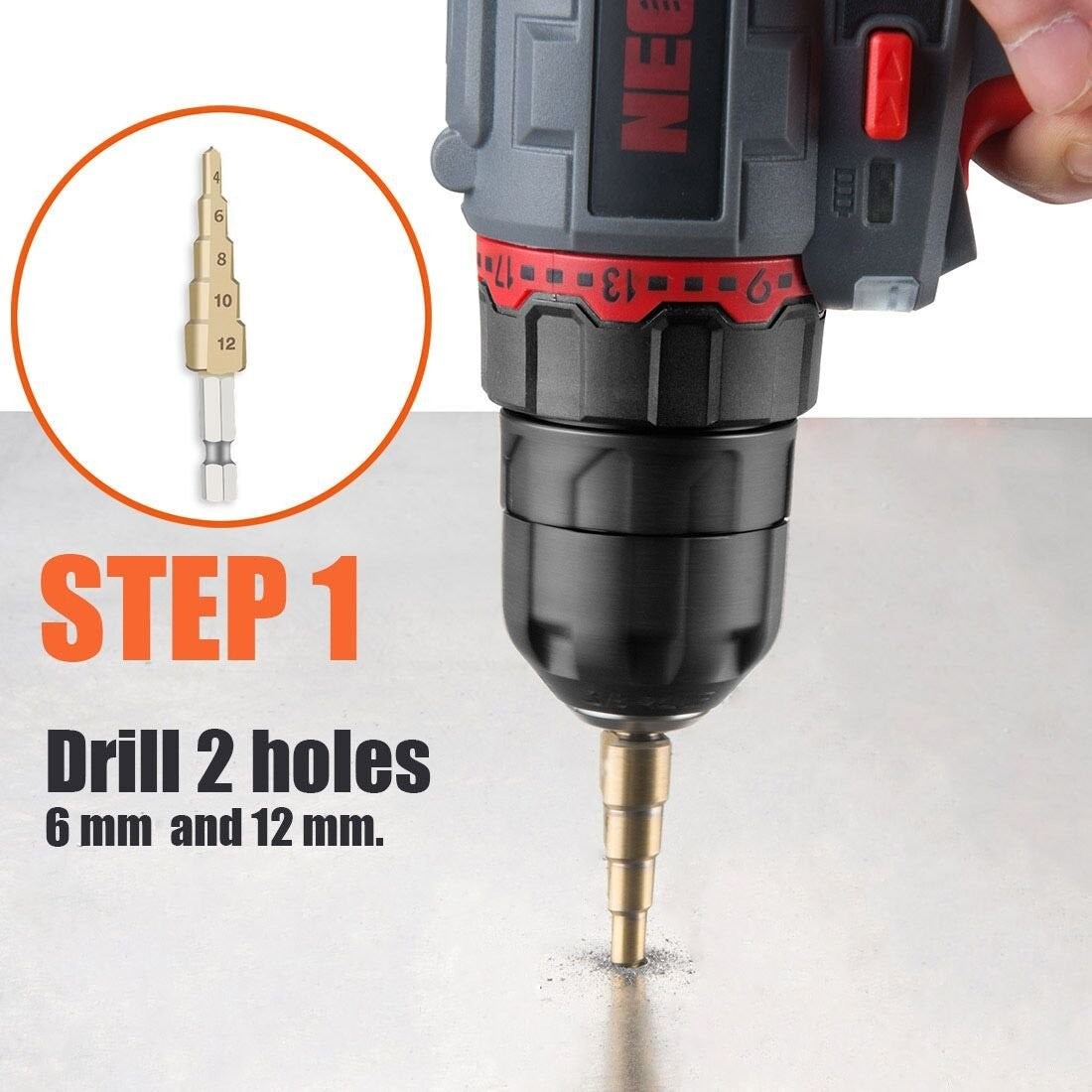 Metal Nibbler Cutter Drill Attachment for Sheet Metal Cutting - Straight & Curve