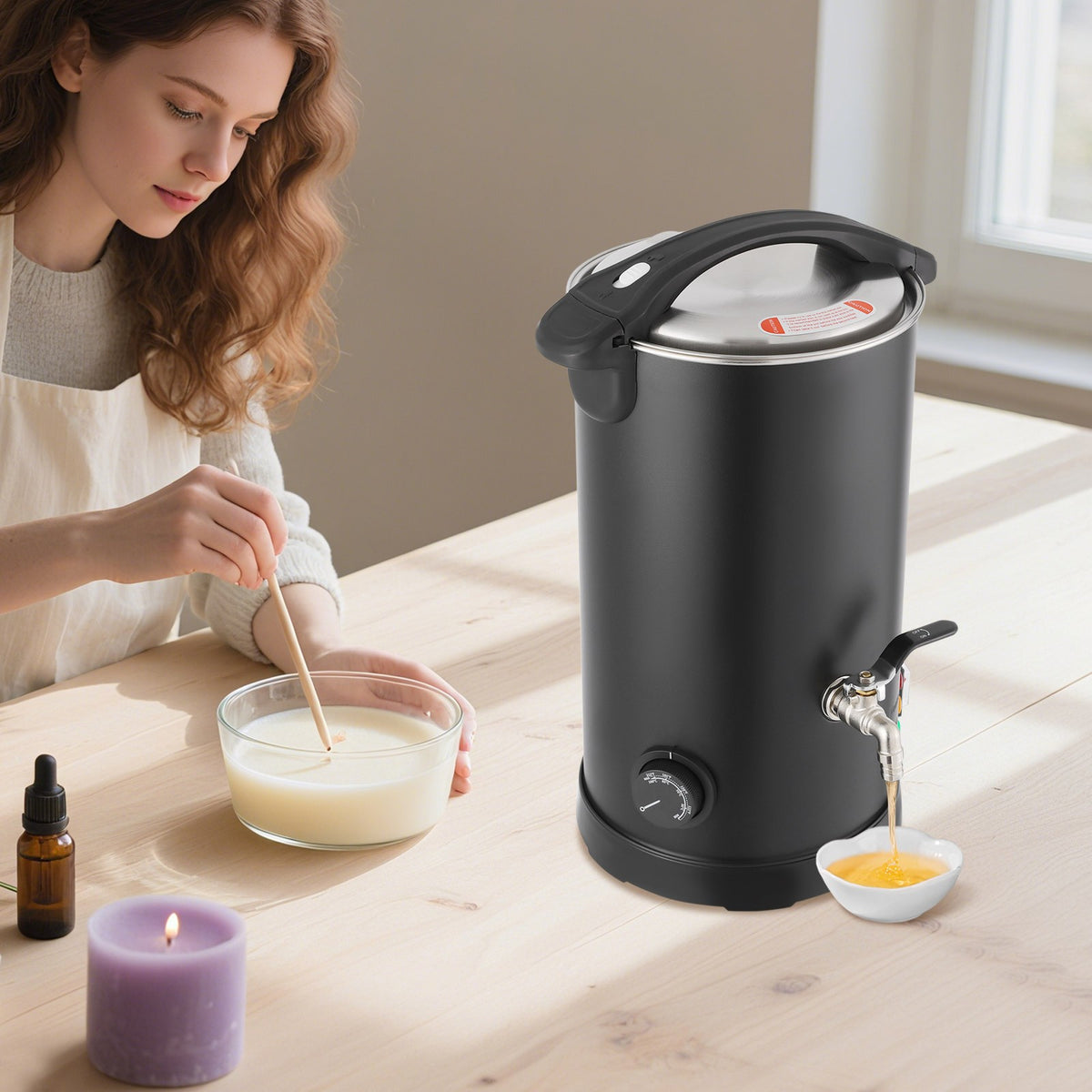 Electric Wax Melting Pot 5L, 1100W Tabletop Wax Warmer for Candles