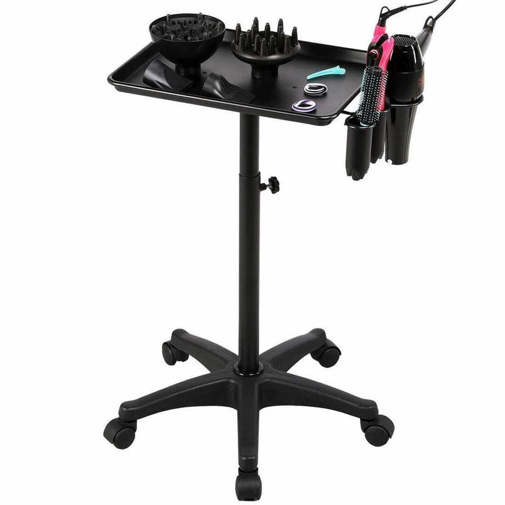 Salon Trolley Hairdressing Cart with Adjustable Height and Large Tray