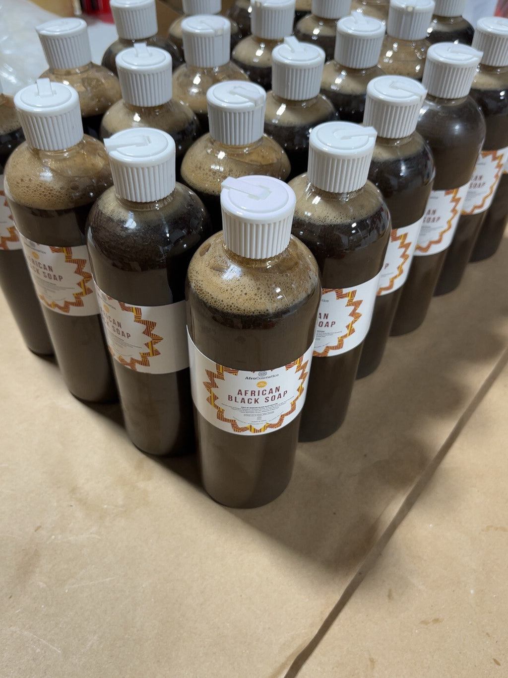 Organic African Black Soap Liquid for Body & Face - Unrefined Vegan Skin Cleanser