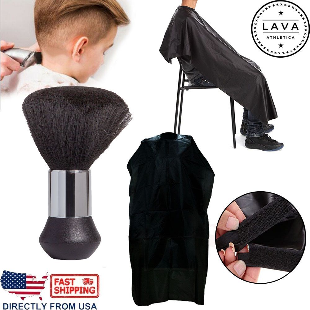 Hair Cutting Cape Salon Hairdresser Gown with Brush - Waterproof Nylon Apron