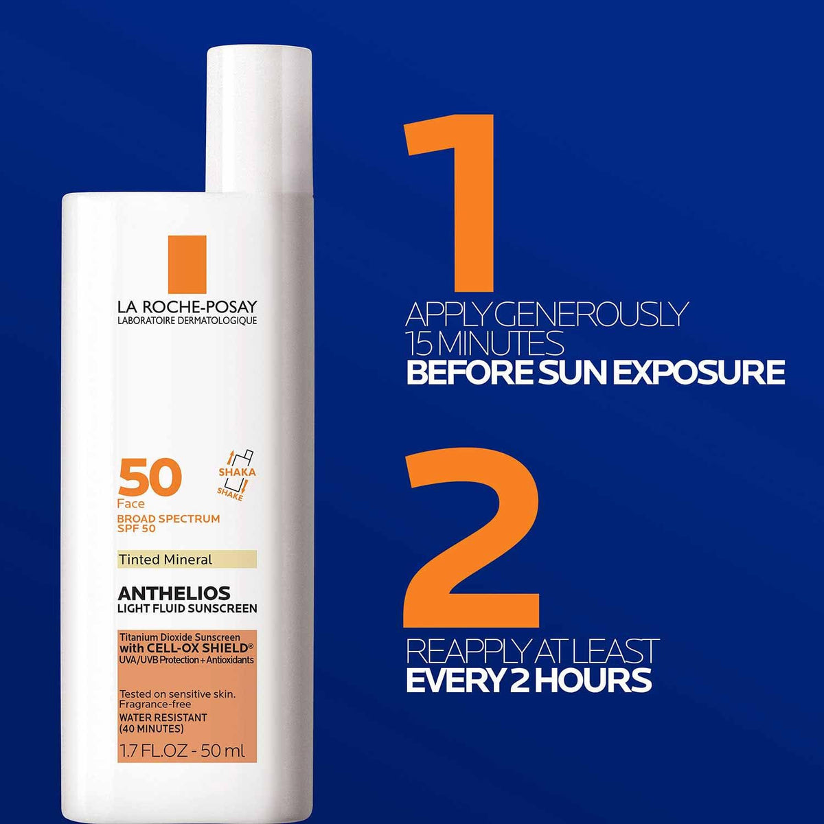 Mineral Sunscreen for Face - Light Fluid SPF in 5 Shades