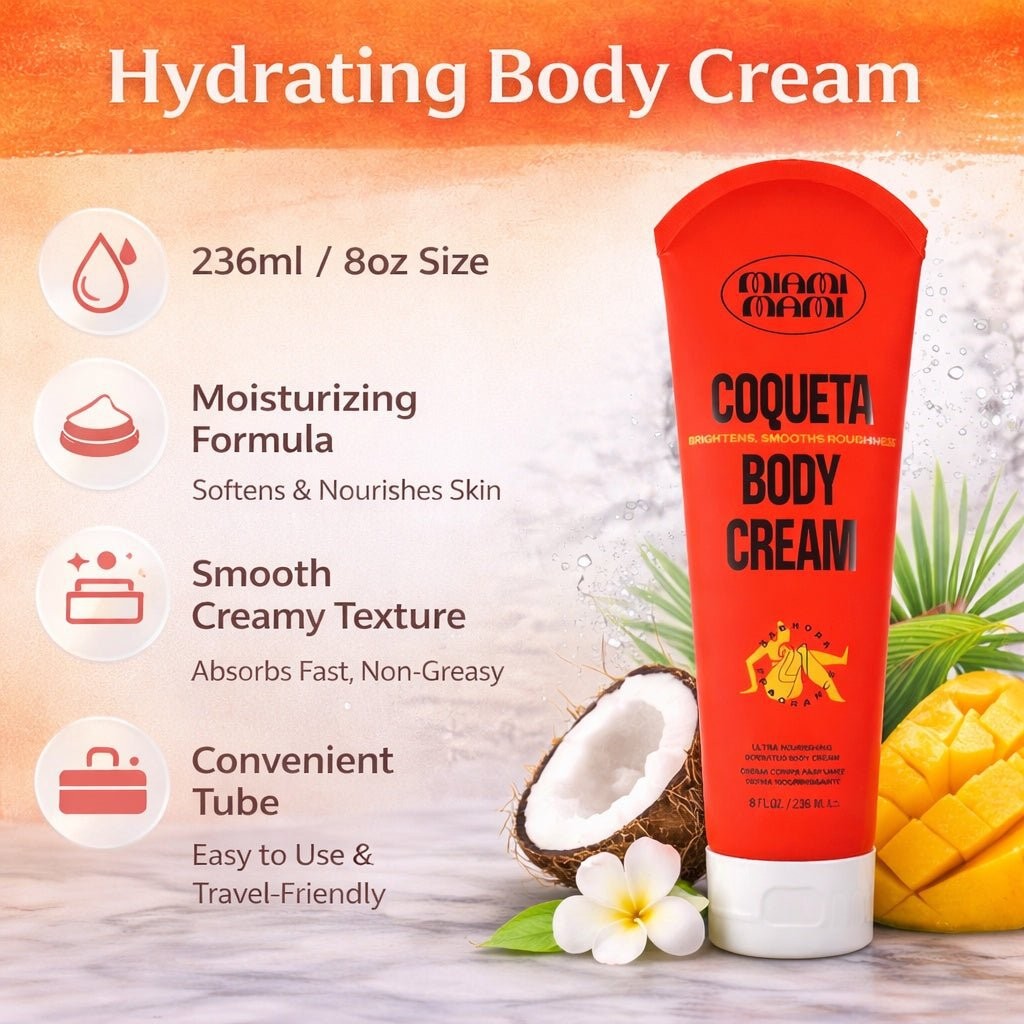 Moisturizing Women's Body Cream 236ml / 8oz for Soft Skin Hydration