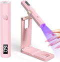 Mini Handheld UV Light for Gel Nails with Stand, Rechargeable Nail Curing Lamp
