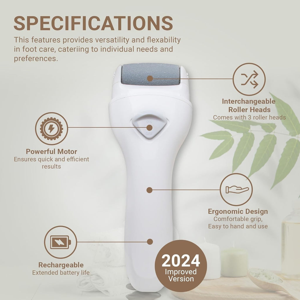 Electric Foot Grinder Pedicure File Machine Callus Remover USB Rechargeable