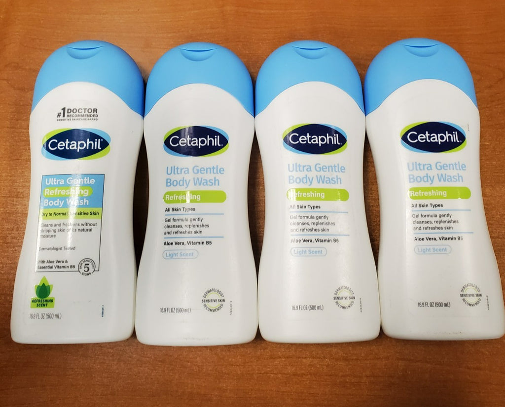 4 Pack Cetaphil Ultra Gentle Refreshing Body Wash 16.9 oz - Sensitive Skin