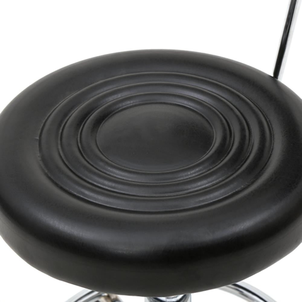 Adjustable Salon Stool with Backrest and Footrest for Hair & Beauty