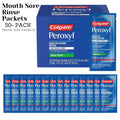 50 Pack Alcohol-Free Mouth Rinse Packets for Oral Wound Healing - Mint