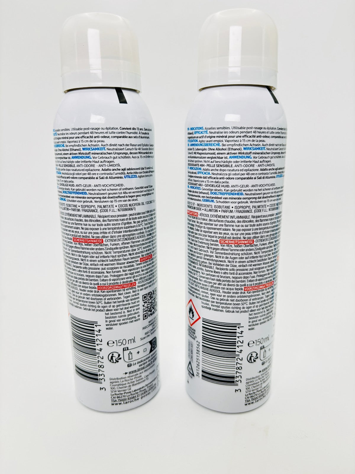 La Roche Posay Physiological Spray Deodorant 48H 150ml 2 Pack