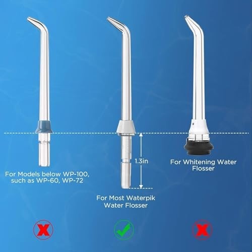 12PCS Water Flosser Replacement Tips Set - Compatible with Most Waterpik Models