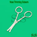 Nose, Beard & Mustache Trimming Scissors - Stainless Steel Facial Shears