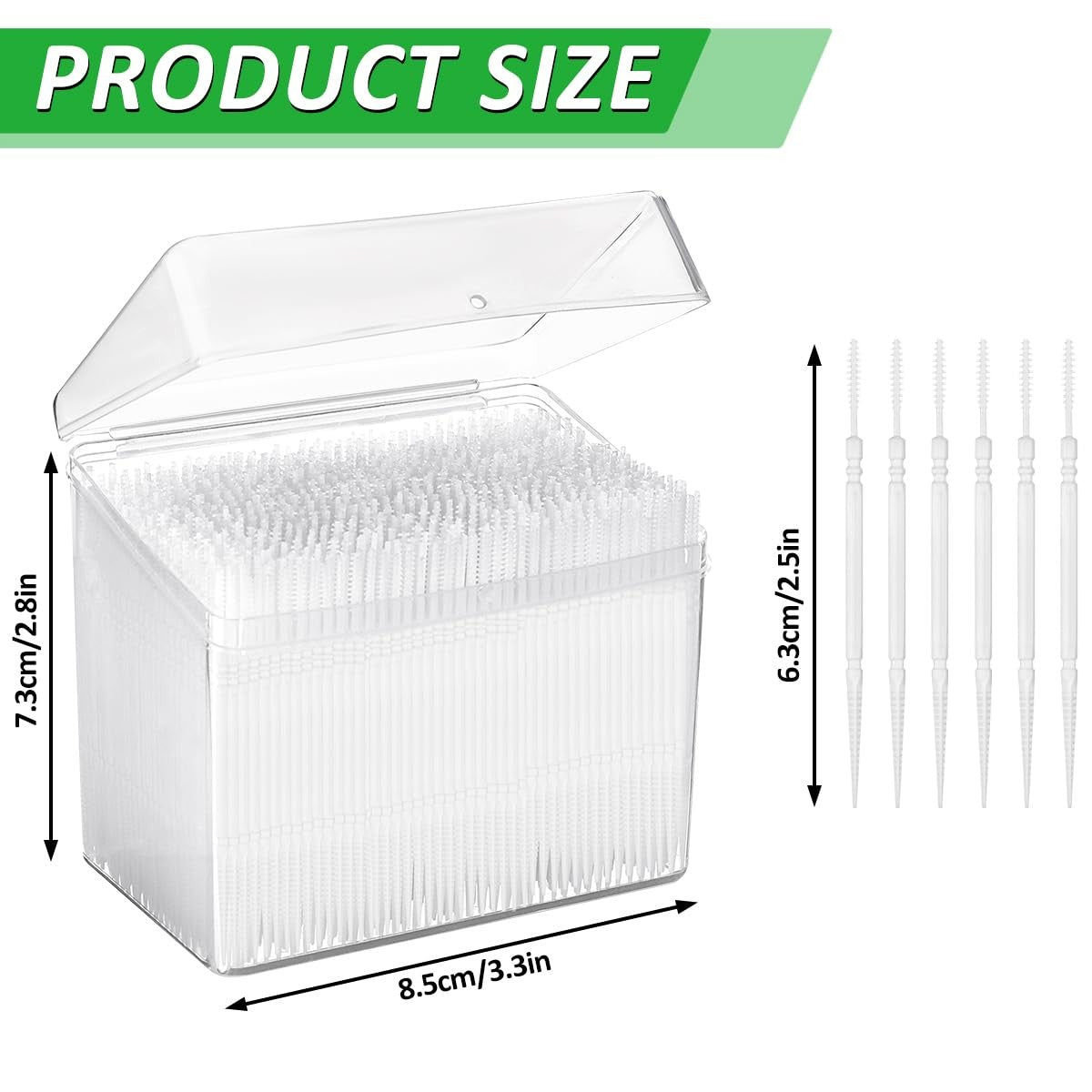 1100Pcs Oral Hygiene Toothpicks & Interdental Brushes - Food Grade Plastic