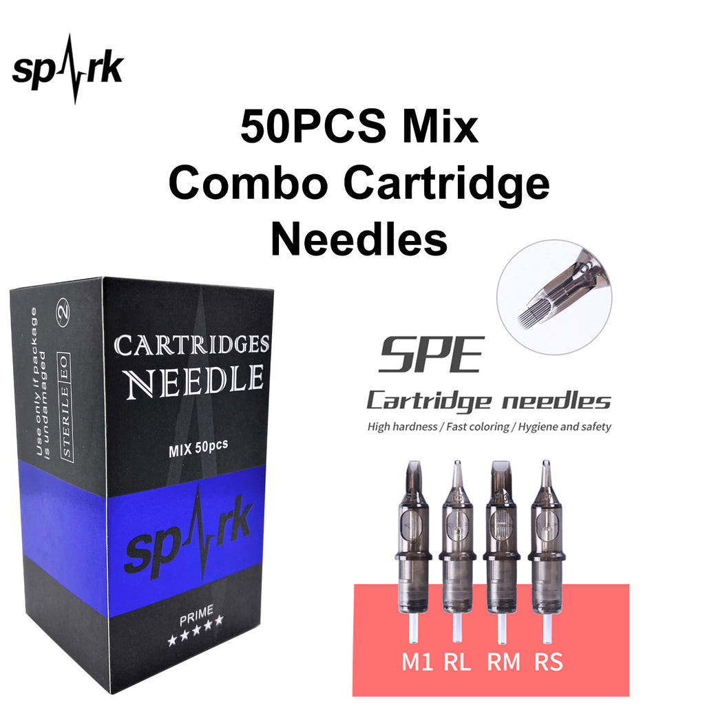 50PCS Disposable Tattoo Cartridge Needles Set for Professional Use - Mix Combo