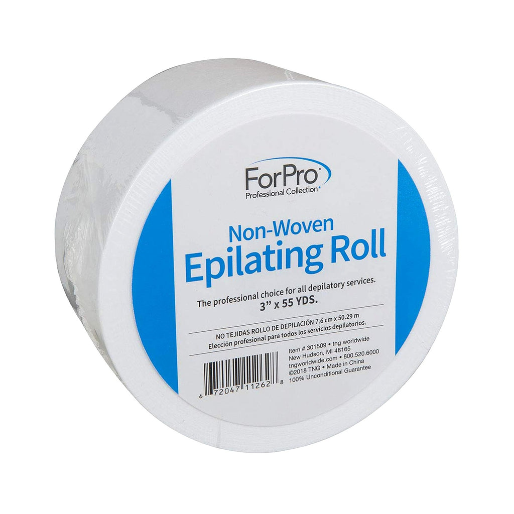 Non-Woven Epilating Roll for Hair Removal, 3 x 55 Yards, White
