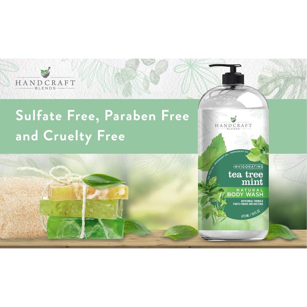 Tea Tree Mint Body Wash - Extra Strength Natural Cleansing for Skin & Foot Care