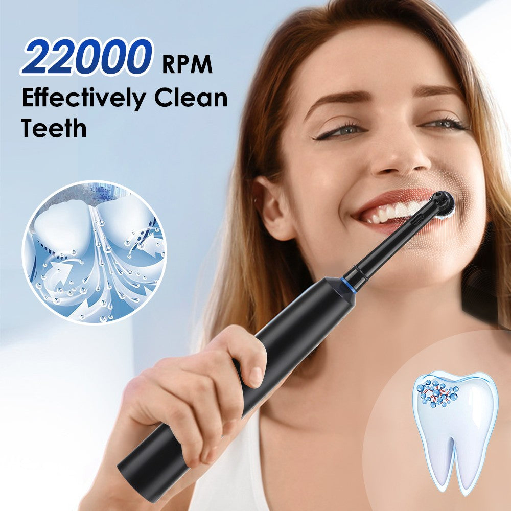 Rechargeable Electric Toothbrush with 4 Brush Heads, 5 Modes, Timer & USB