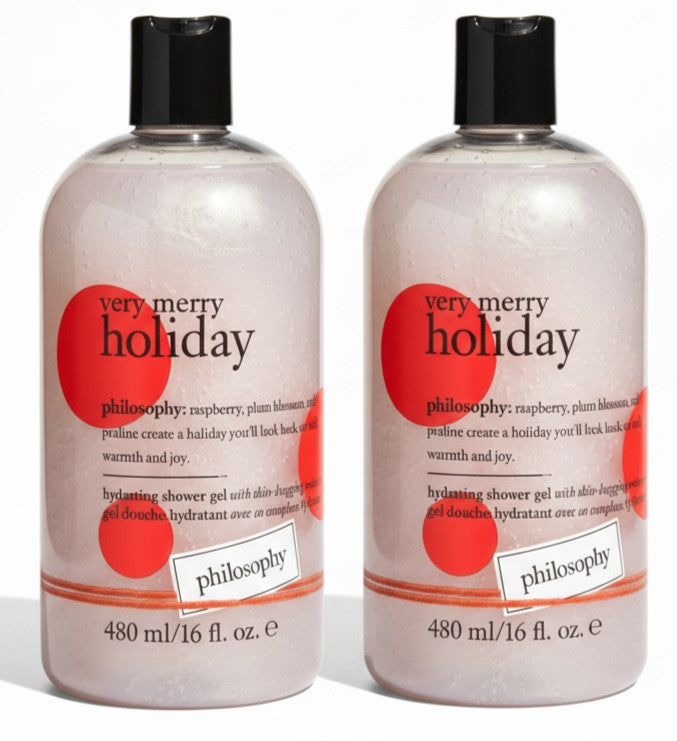 Holiday Hydrating Shower Gel & Bubble Bath Set - 2 Pack, 16oz