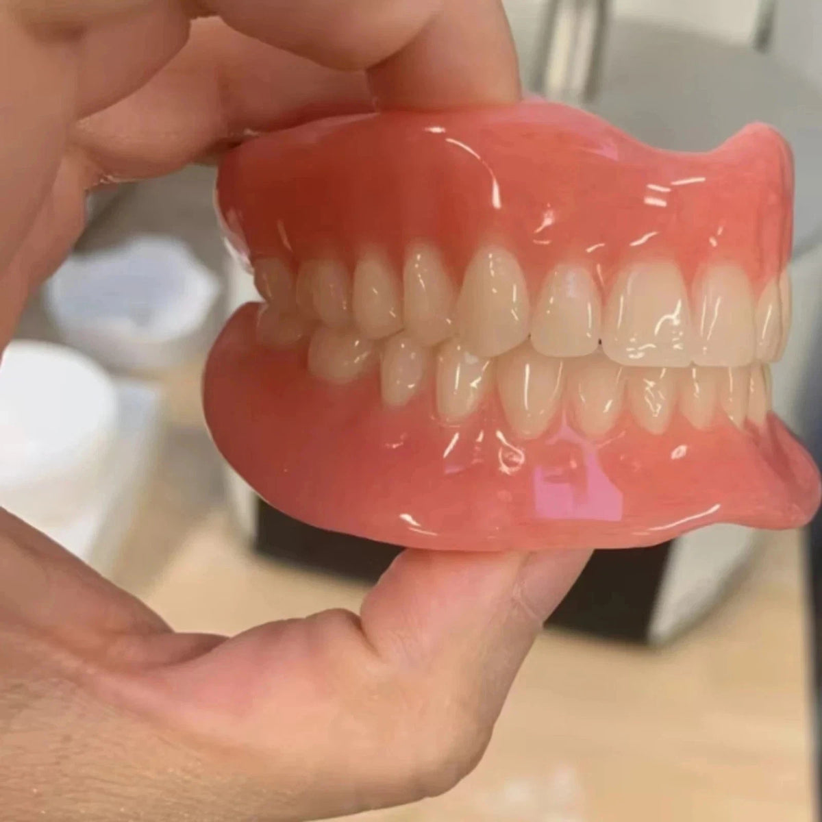 Full Mouth Denture Set with Storage Case and Accessories - Comfortable Fit