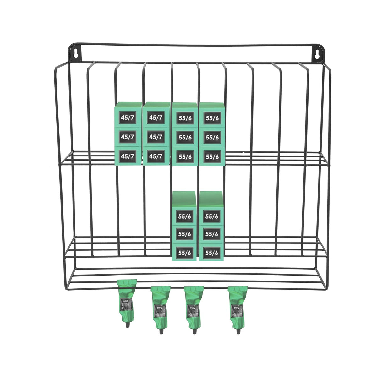 Wall-Mounted Hair Dye Storage Rack for Salon & Beauty Use
