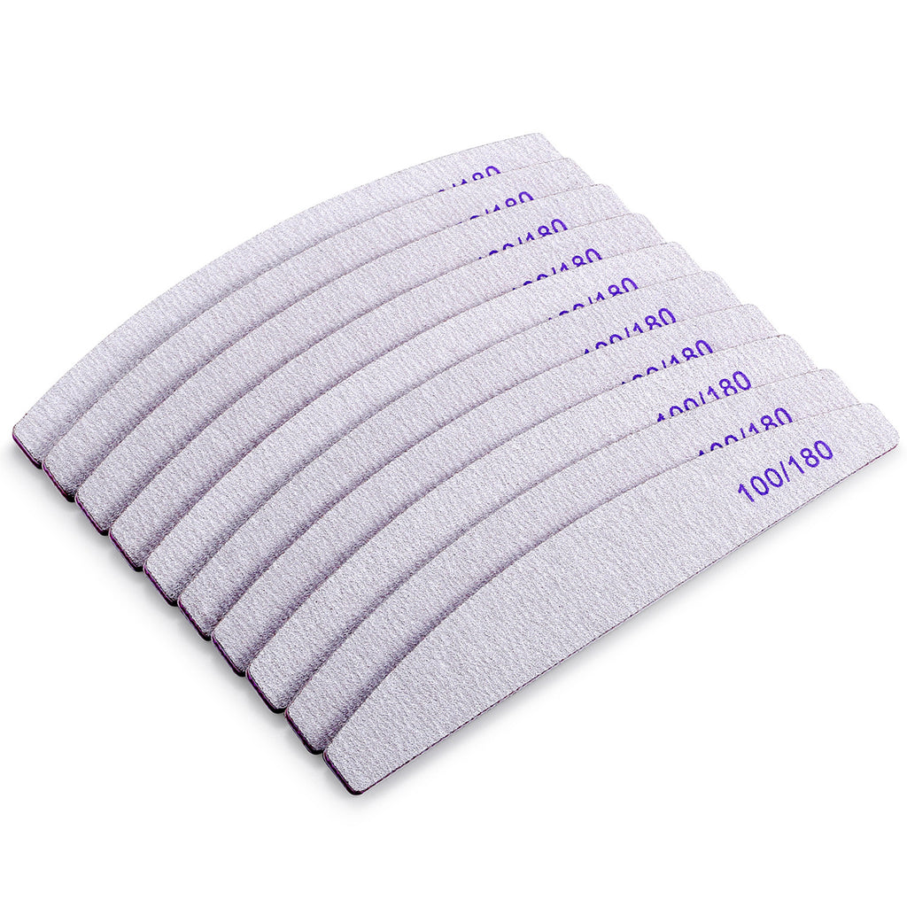 10 Pack Nail Buffers 100/180 Grit Manicure Files for Natural & Artificial Nails