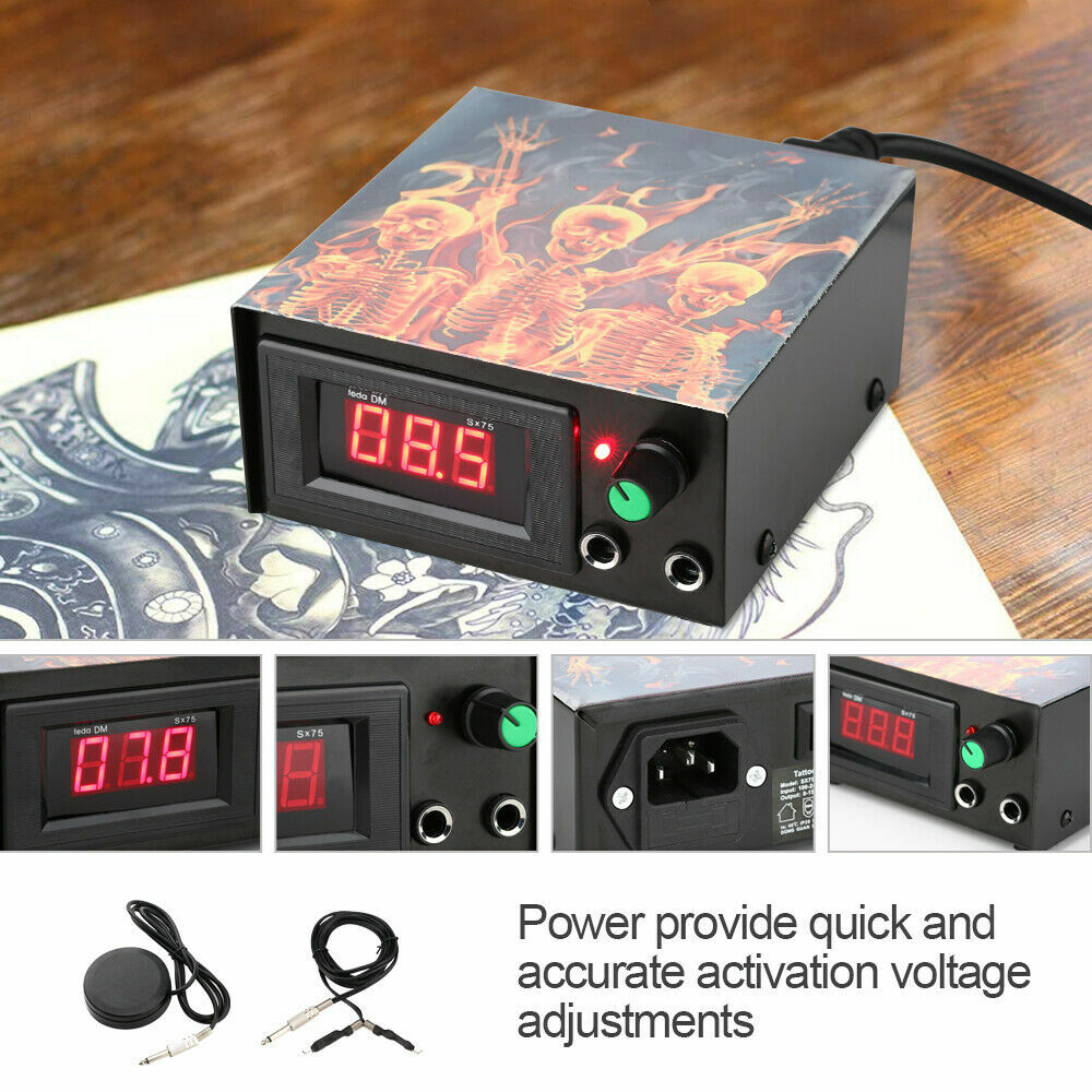Tattoo Kit Starter Complete Set with 2 Machines, Case & Accessories