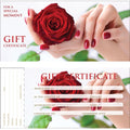 Nail Salon Gift Certificate Set - 50 Full-Color Gift Vouchers, 2 Books