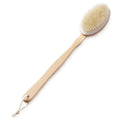 Natural Bristle Body Brush with Long Handle for Back Scrubbing - Eco-Friendly Spa Shower Tool
