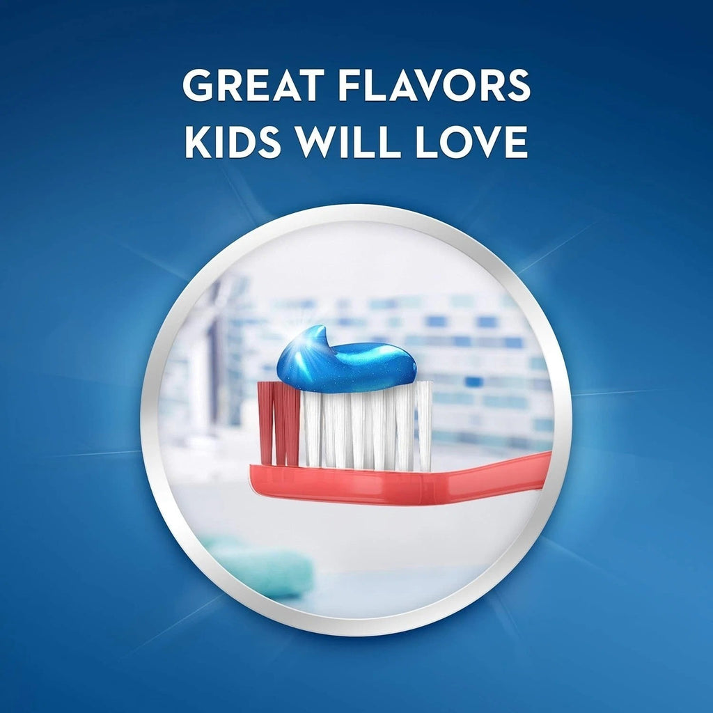 Kids Fluoride Cavity Protection Toothpaste 4.6 Oz Pack of 3 - Enamel Safe & Sugar-Free