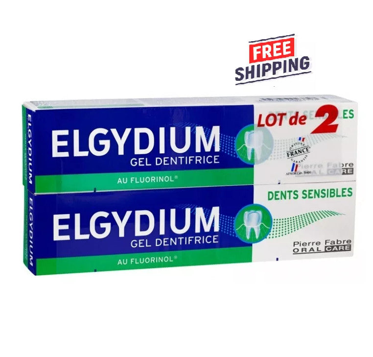 Sensitive Toothpaste Gel 2 Pack - Fluoride & Mint for Sensitive Teeth