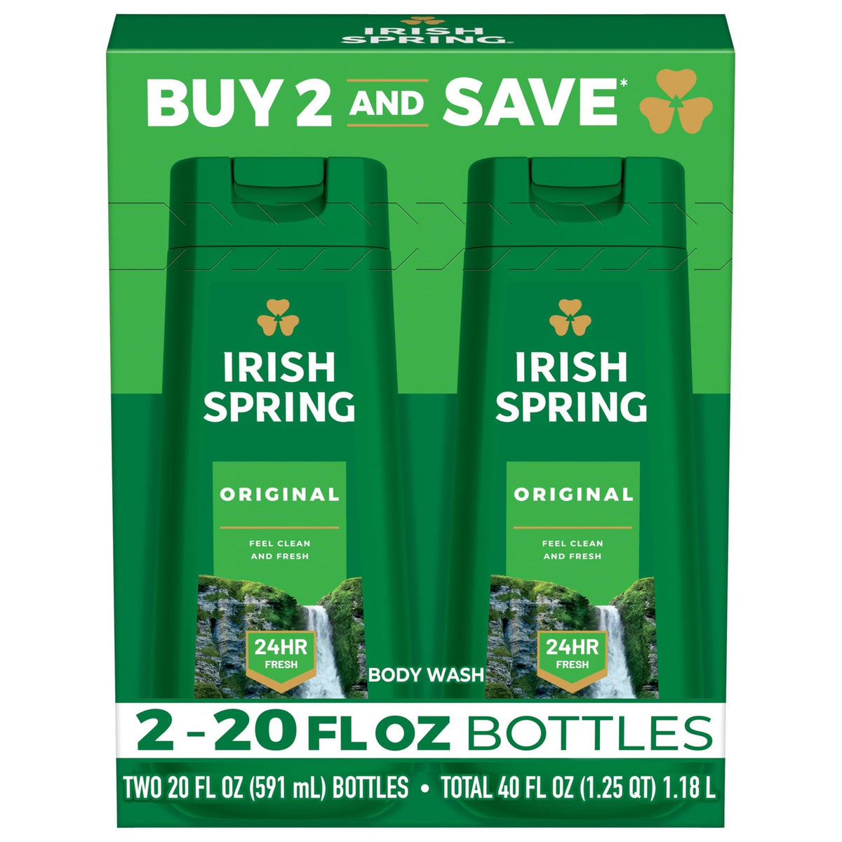 Men's Moisturizing Body Wash 24-Hour Freshness - 2 Pack