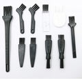 Mini Electric Razor Cleaning Brush Set - 10 Pcs for Shavers & Clippers