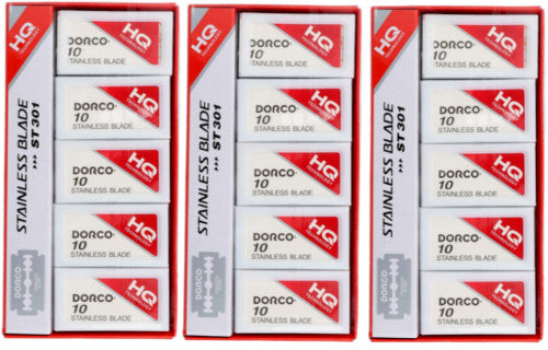Double Edge Stainless Razor Blades 300-Pack for Safety & Straight Razors