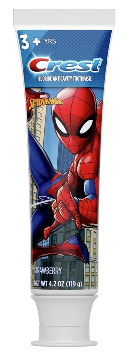 Kids Strawberry Flavored Spider-Man Toothpaste 4.2oz - 2 Pack for Ages 3+