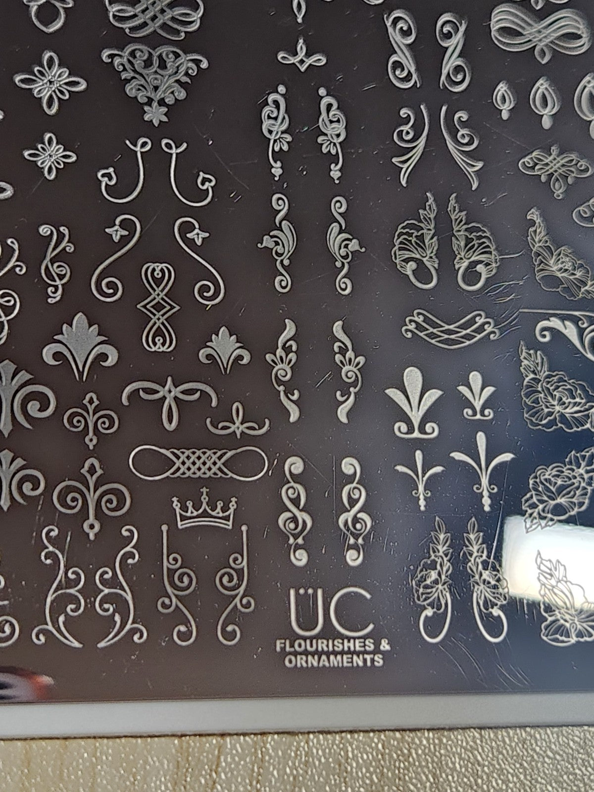 Nail Stamping Plate for Nail Art - UC Flourishes & Ornaments