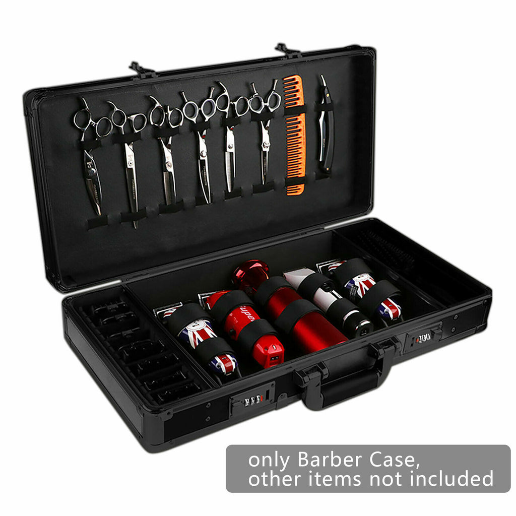 Professional Barber Organizer Case for Clippers, Trimmers & Styling Tools