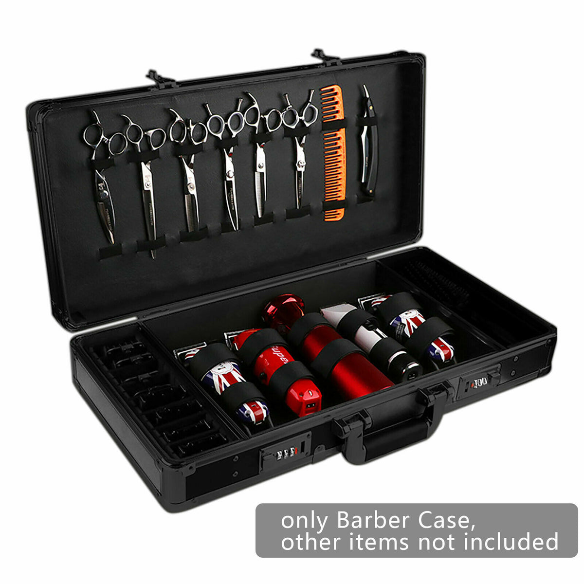 Professional Barber Organizer Case for Clippers, Trimmers & Styling Tools