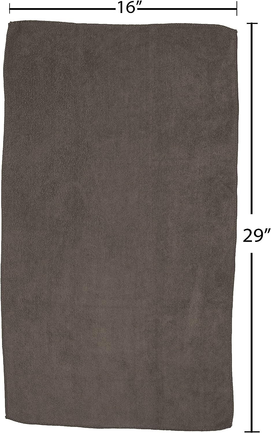 Microfiber Salon Hair Towels Set of 10 16x29 Inches - Brown, Quick Dry & Gentle