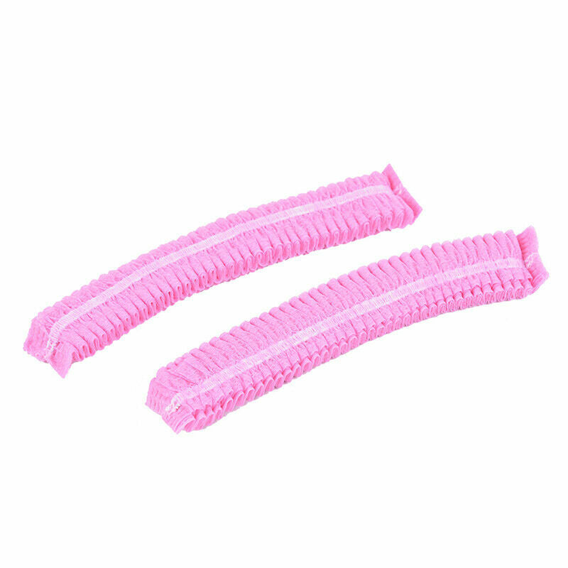 Pink Disposable Hair Net Bouffant Cap - 100 Pack for Kitchen & Medical Use