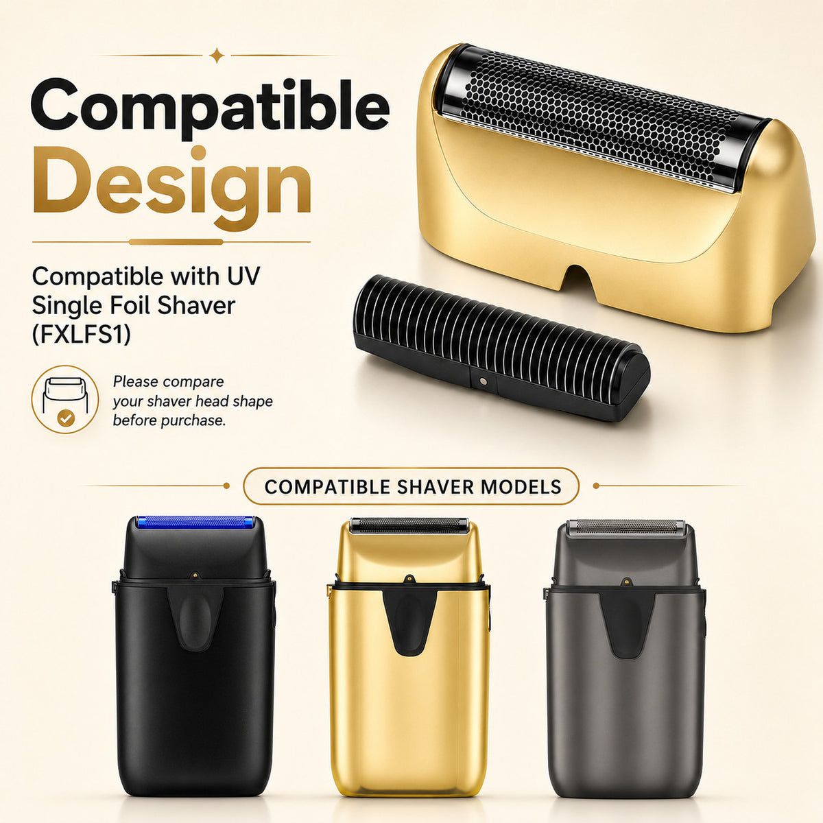 Replacement Foil & Cutter Set for Metal Single Shaver - Pack Variants