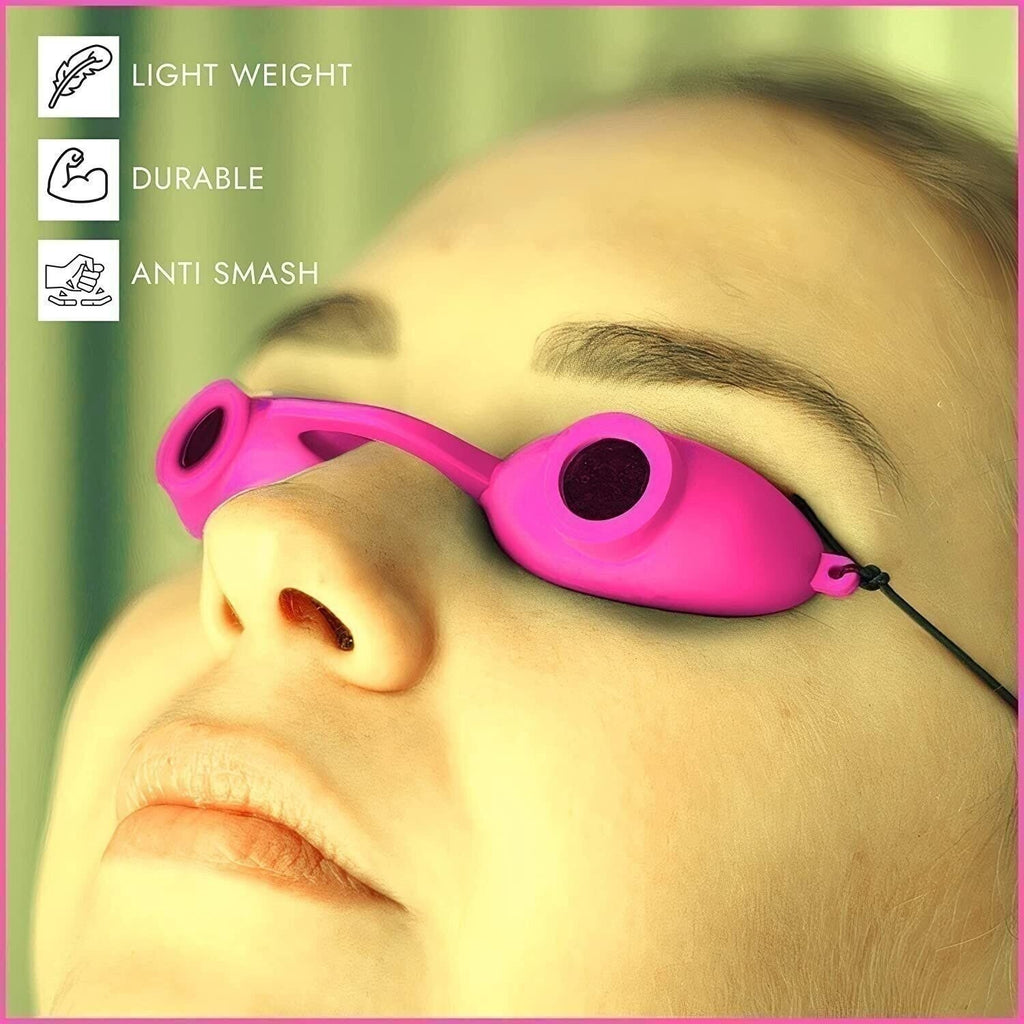 UV Protection Tanning Bed Goggles 4 Pack - Flexible Eye Shields for Indoor Tanning