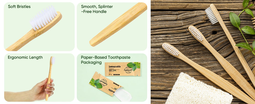 Individually Wrapped Guest Dental Kit with Toothbrush and Toothpaste for Hotel & Travel