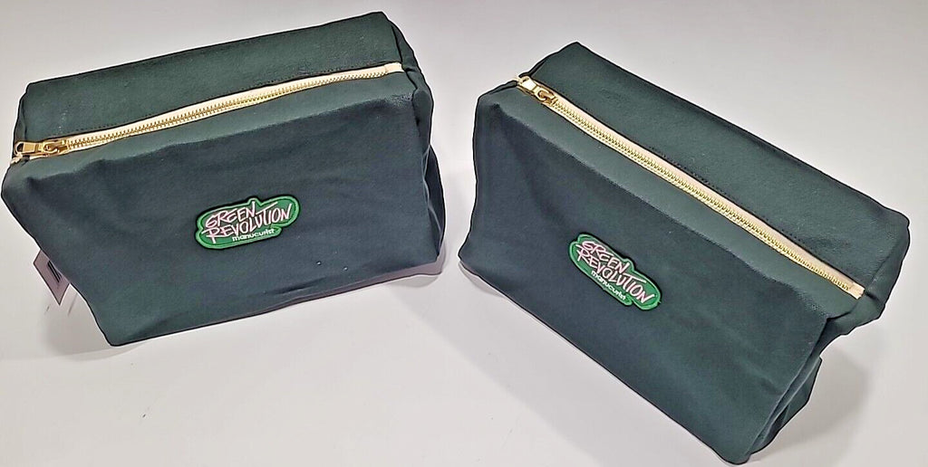 Large Green Canvas Bag Set for Manicure & Nail Kit Storage