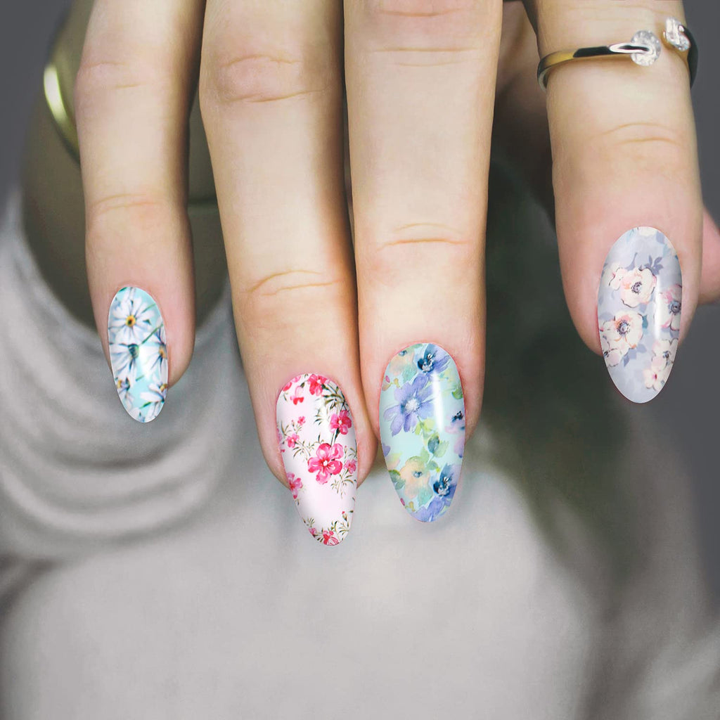 Nail Art Foil Transfer Sheets - 30 Rolls Floral & 3D Designs for Nails