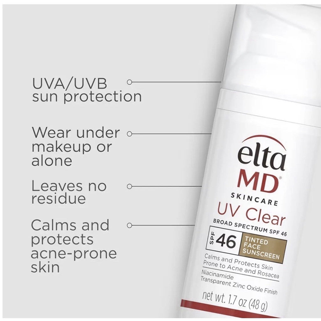 SPF 46 Tinted Face Sunscreen Oil-Free 1.7oz UV Clear SPF 46