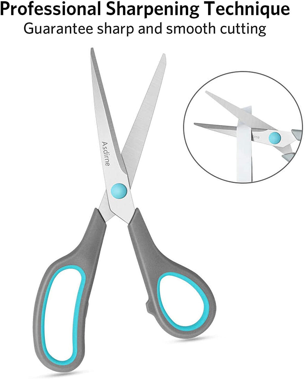 Set of 4 All-Purpose Scissors - Stainless Steel Blades, Ergonomic Handles