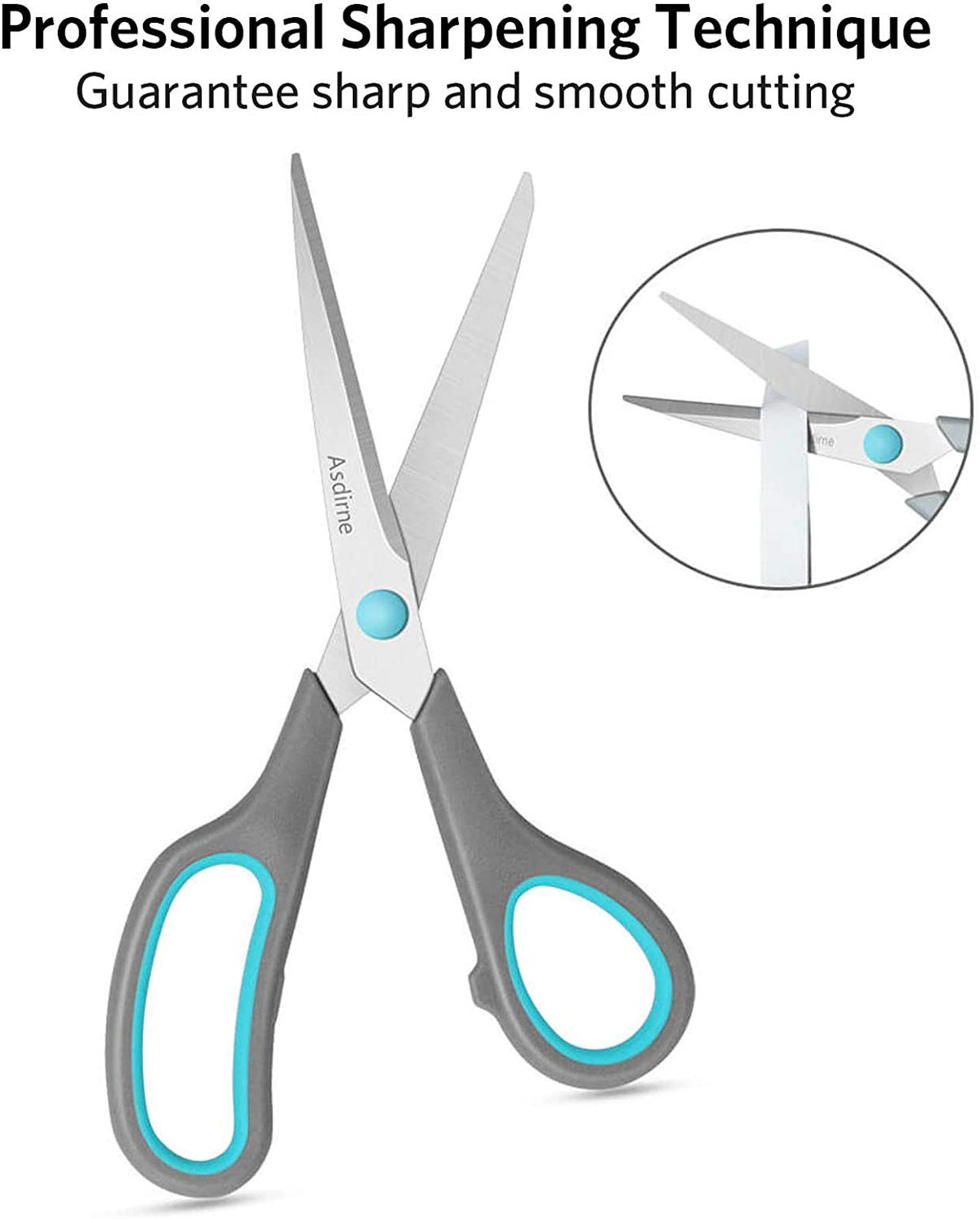 Set of 4 All-Purpose Scissors - Stainless Steel Blades, Ergonomic Handles