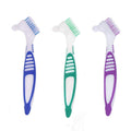 Denture Cleaning Brushes 3-Pack Dual-Angled Soft Bristle Toothbrushes