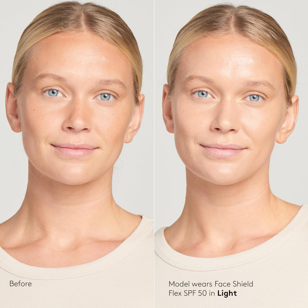 SPF 50 Mineral Face Shield Flex - Light Tone-Adapting, Water-Resistant Sun Protection