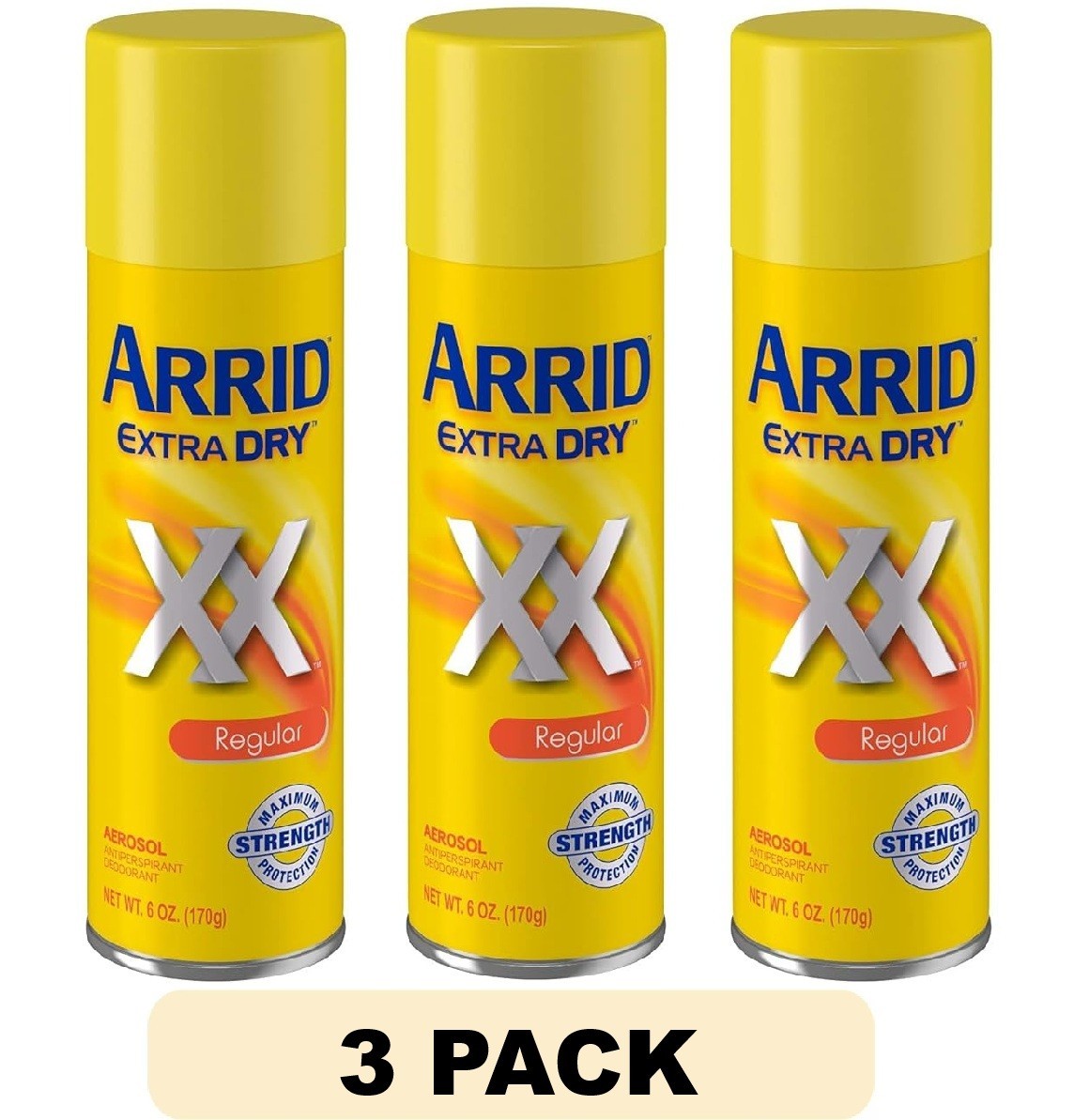 Antiperspirant Deodorant Spray 3-Pack - Max Dry, Fresh Scent for Men & Women