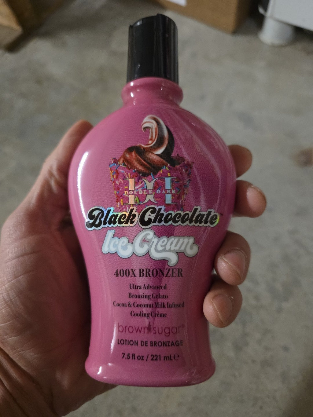 12 Pack Tanning Lotion Black Chocolate Ice Cream 7.5oz Bronzing for Sunless Tanning